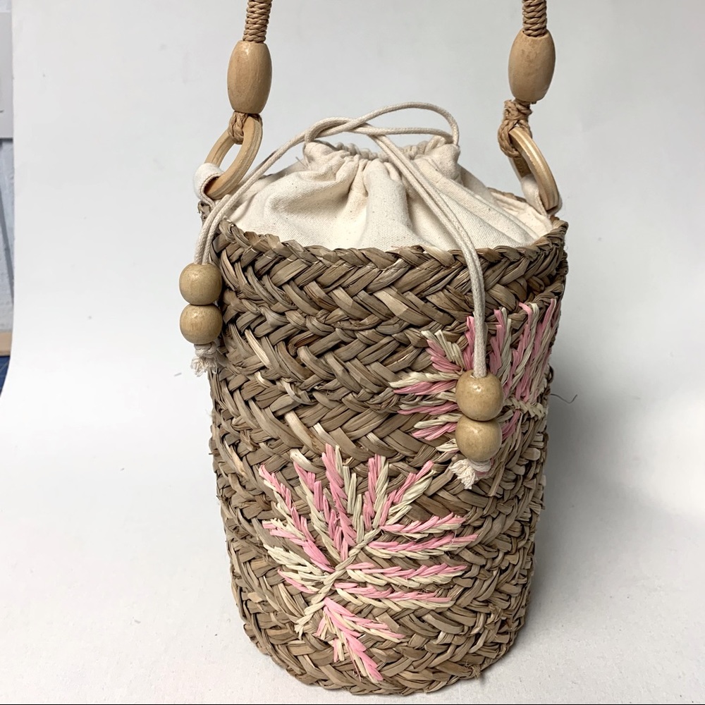L* SPACE Woven Basket Bag NWOT